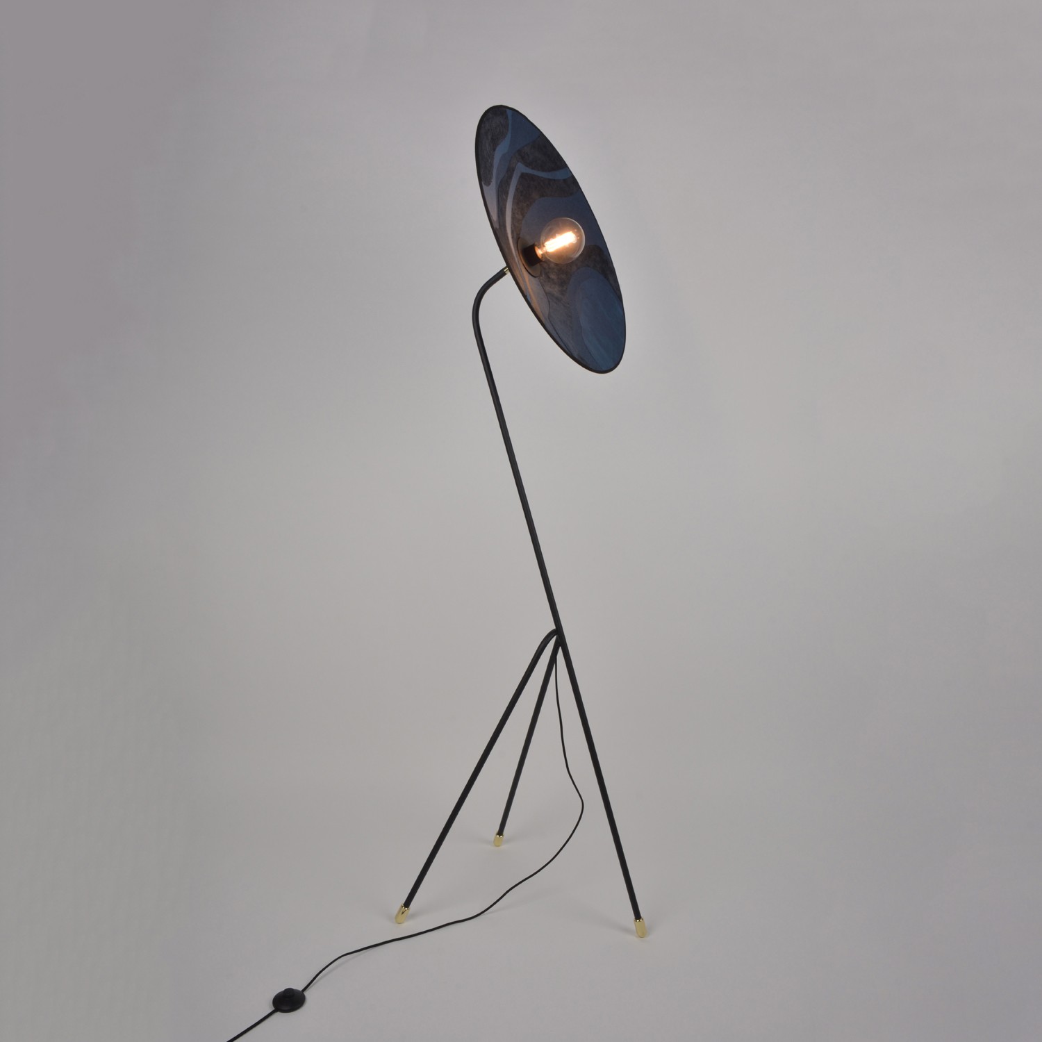 Lampadaire Nostalgia Nostalgia Malachite Nuit en tissu pivoine par Sonia Laudet x Market Set