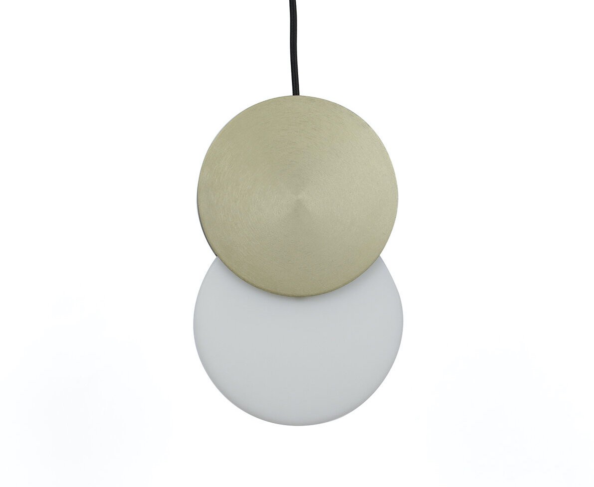 Suspension Duo en acier laitonné par Jordi Lopez x Eno studio