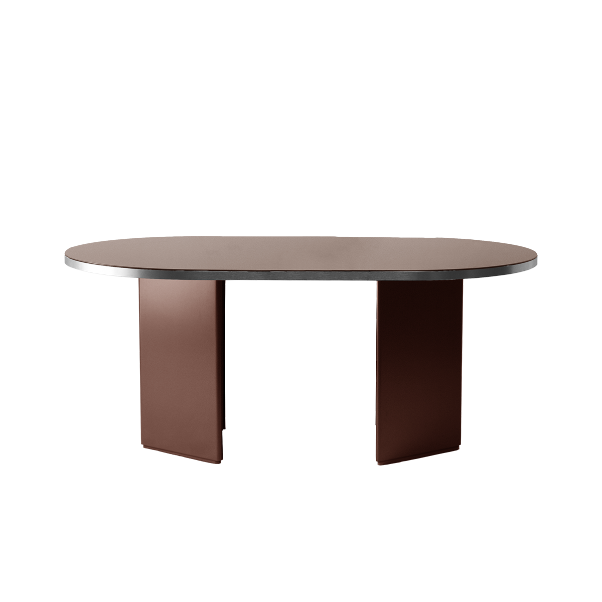Table design Brandy 200 cm en finition argenté par Numéro111 x Eno studio