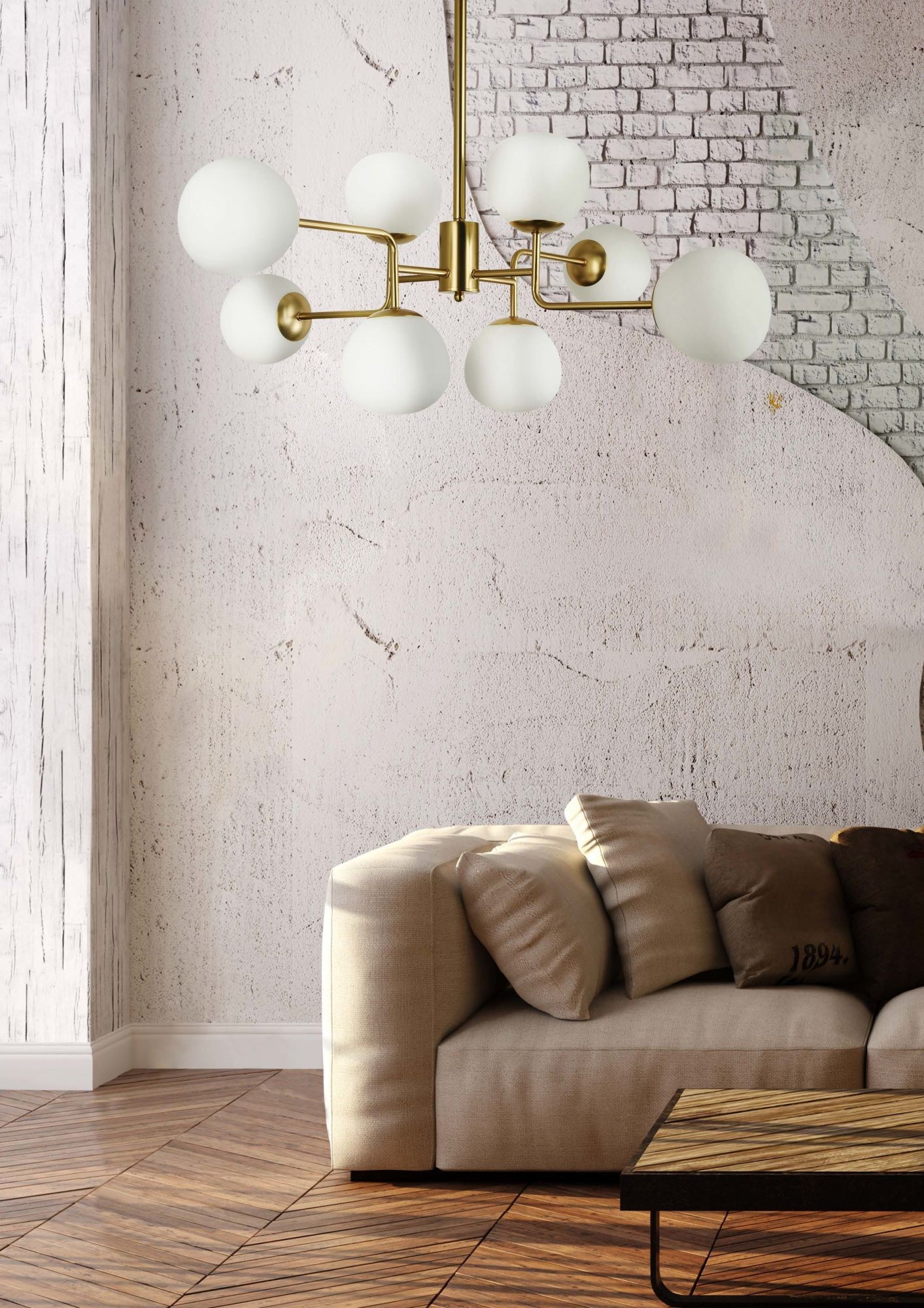 Suspension Erich 8 en métal au design vintage par Maytoni Suspension Erich 8 en métal au design vintage par Maytoni