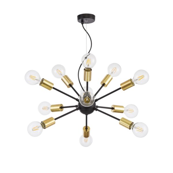 Suspension Jackson 12 en métal au design vintage par Maytoni