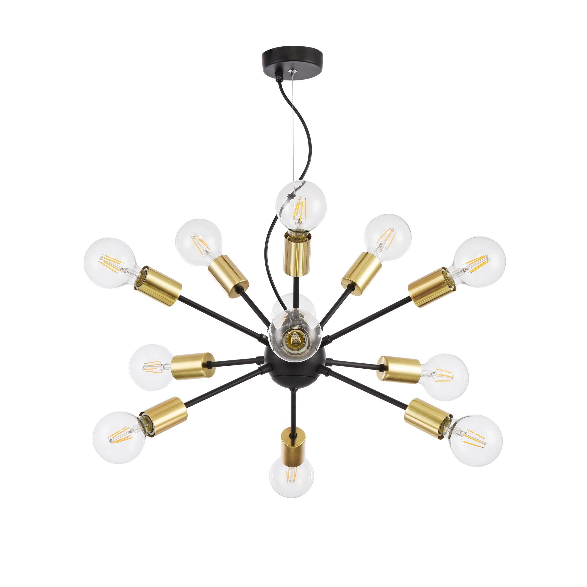 Suspension Jackson 12 en métal au design vintage par Maytoni