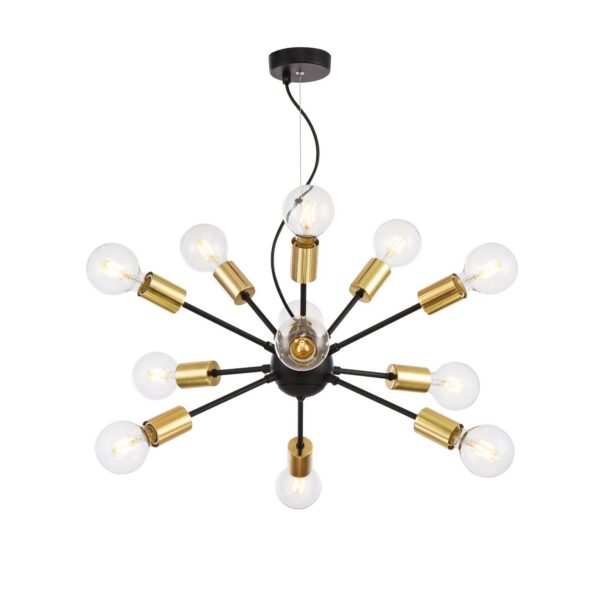 Suspension Jackson 12 en métal au design vintage par Maytoni