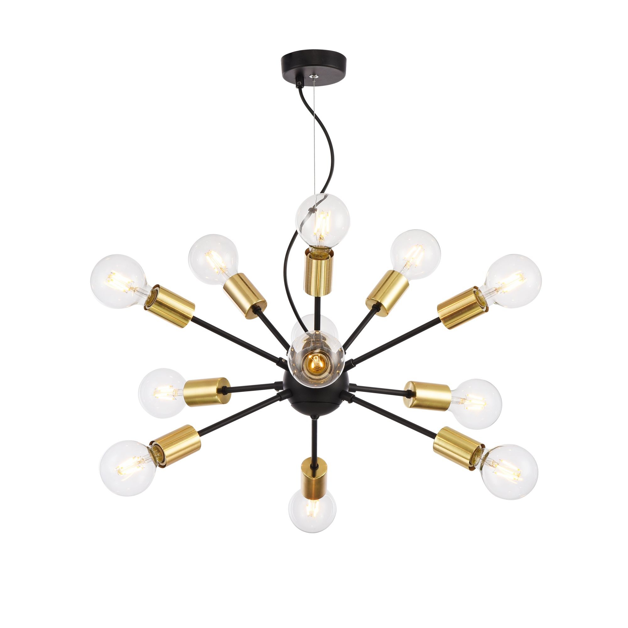 Suspension Jackson 12 en métal au design vintage par Maytoni