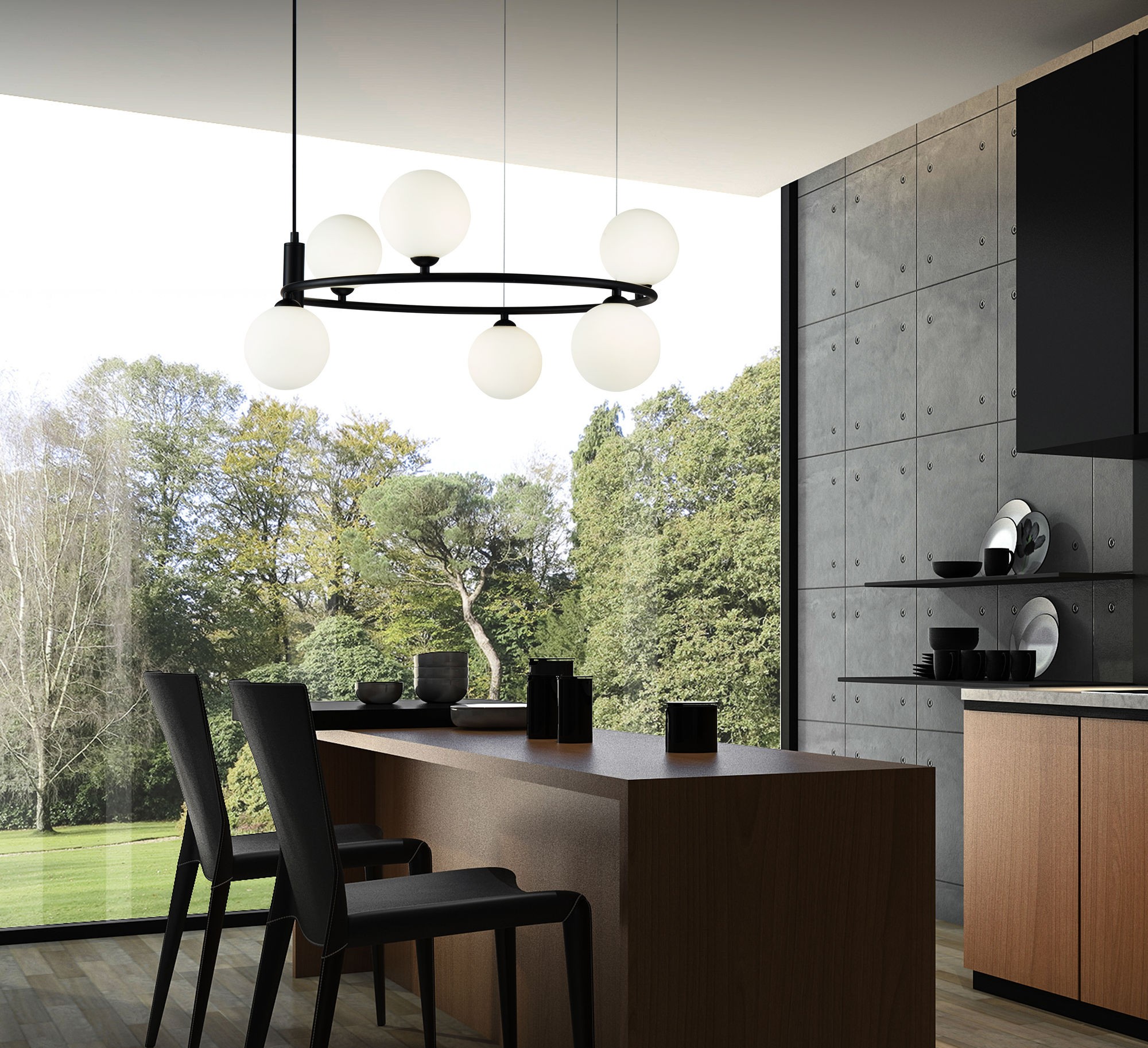 Suspension Ring 6 en métal au design moderne par Maytoni