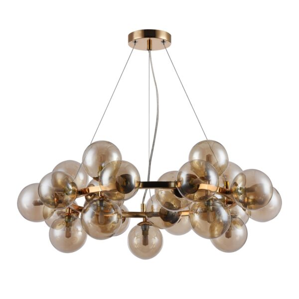 Suspension Dallas round 25 en métal et verre au design vintage par Maytoni