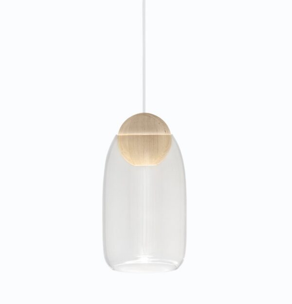 Suspension LED en bois Liuku Ball au design scandinave