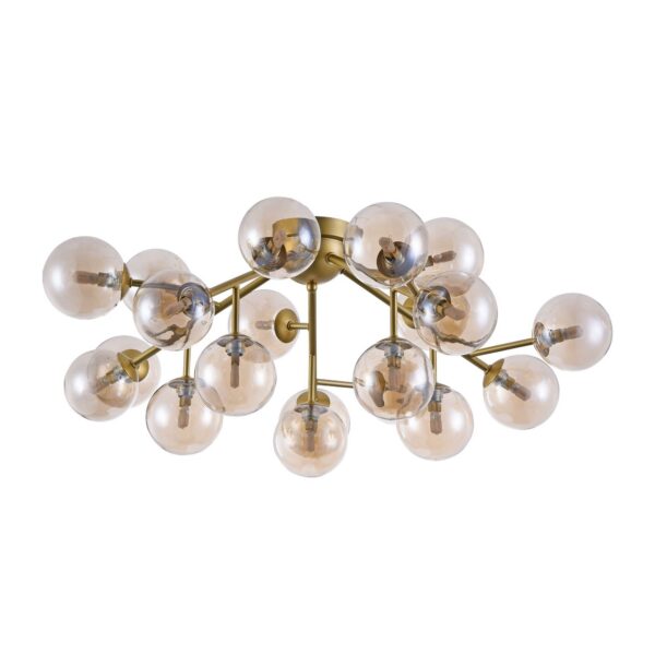 Plafonnier Dallas 20 en métal et verre au design vintage par Maytoni
