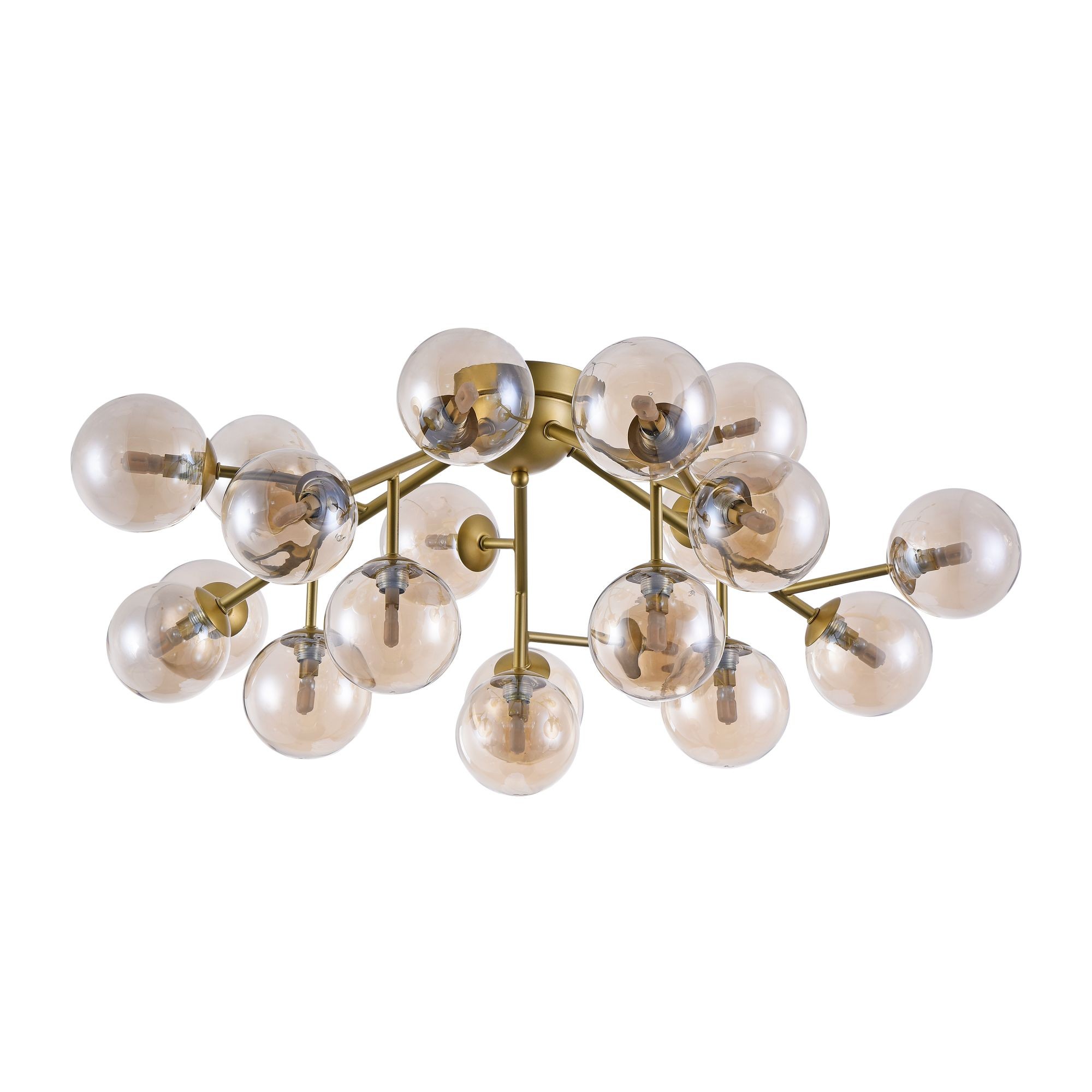 Plafonnier Dallas 20 en métal et verre au design vintage par Maytoni