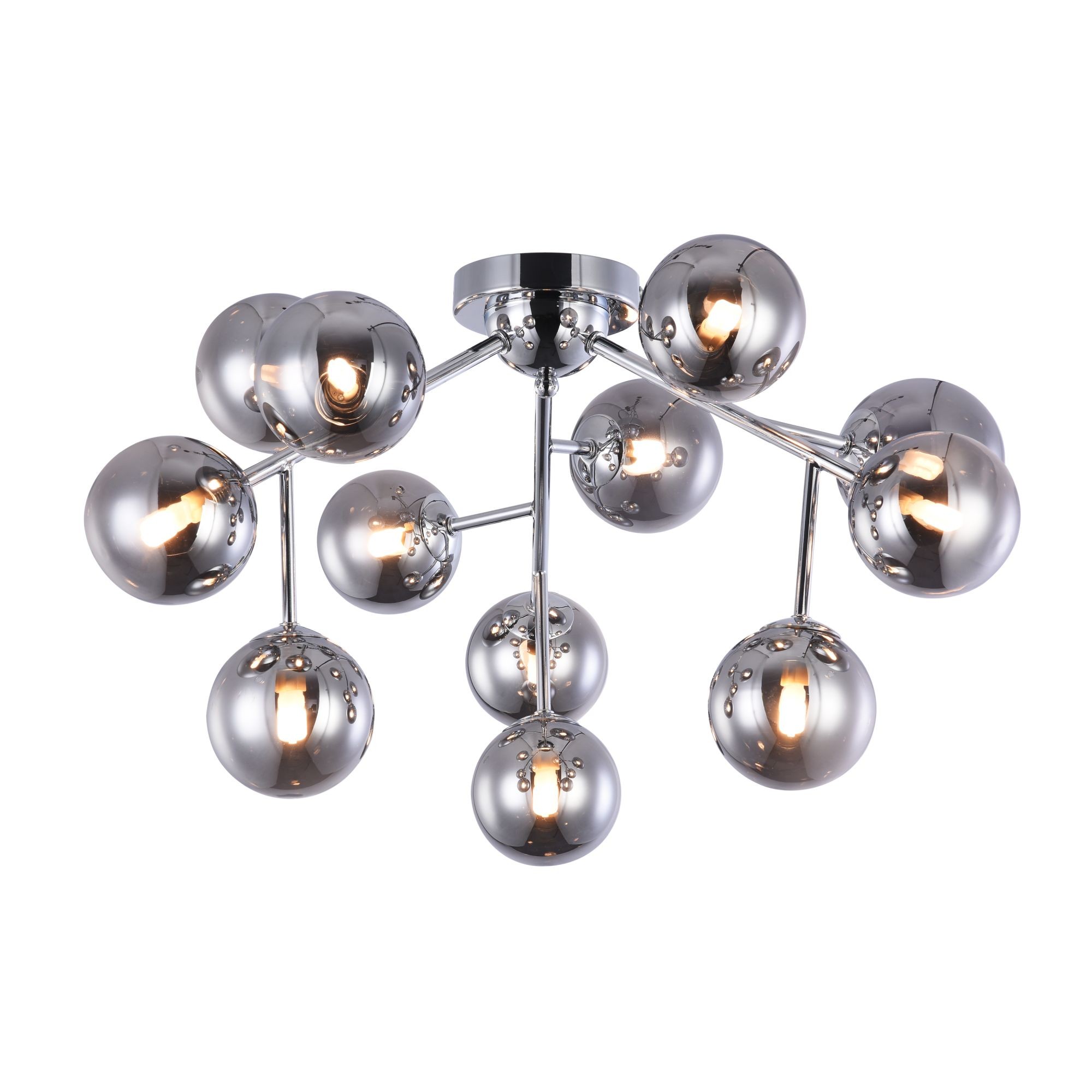 Plafonnier Dallas 12 en métal et verre au design vintage par Maytoni Plafonnier Dallas 12 en métal et verre au design vintage par Maytoni
