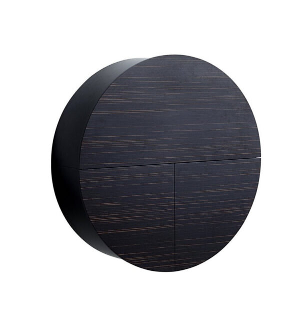 Bureau mural Pill ébène foncé en bois au design scandinave par Inesa Malafej x Emko