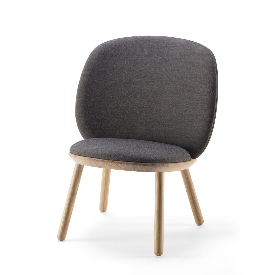 Fauteuil Naïve Low Chair en Tissu laine Kvadrat™ au design scandinave par etc.etc. x Emko
