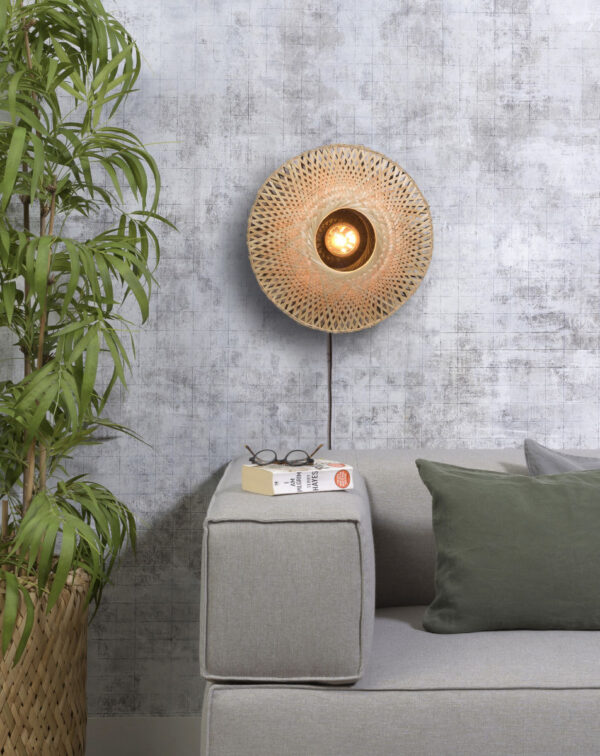Applique Kalimantan Ø44 cm en Bambou naturel au design naturel par Good & Mojo