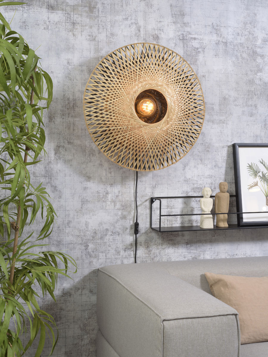 Applique Kalimantan Ø60cm en Bambou naturel au design naturel par Good & Mojo Applique Kalimantan Ø60cm en Bambou naturel au design naturel par Good & Mojo