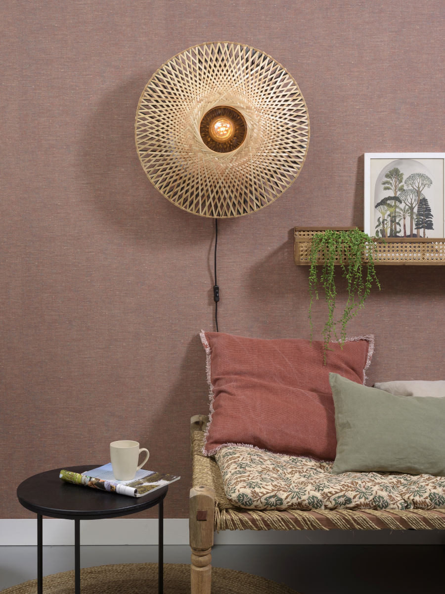 Applique Kalimantan Ø60cm en Bambou naturel au design naturel par Good & Mojo Applique Kalimantan Ø60cm en Bambou naturel au design naturel par Good & Mojo