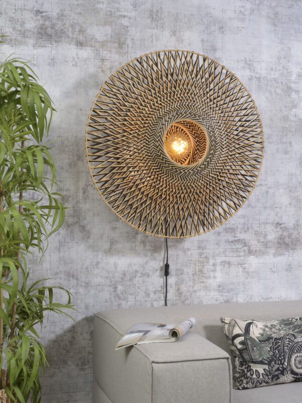 Applique Bali Ø87 cm en Bambou naturel au design naturel par Good & Mojo