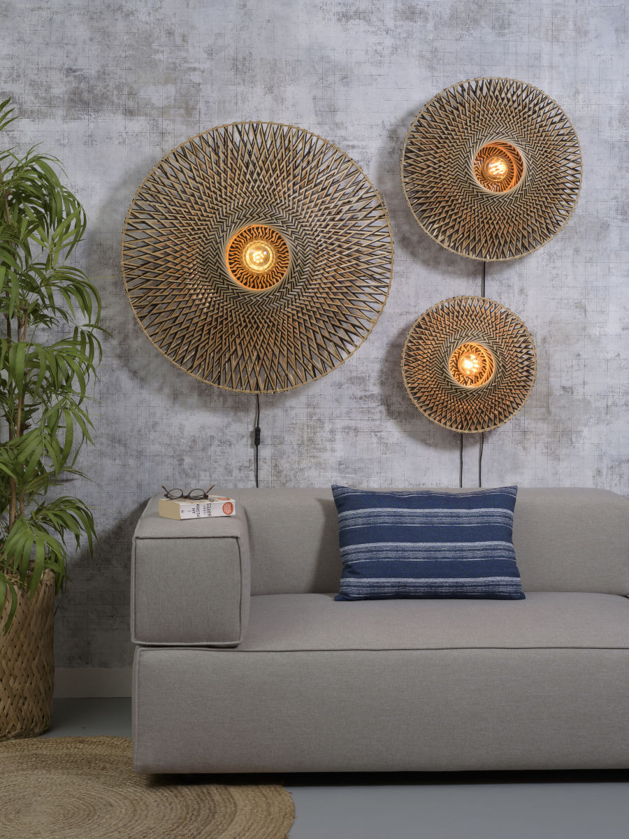 Applique Bali Ø87 cm en Bambou naturel au design naturel par Good & Mojo Applique Bali Ø87 cm en Bambou naturel au design naturel par Good & Mojo