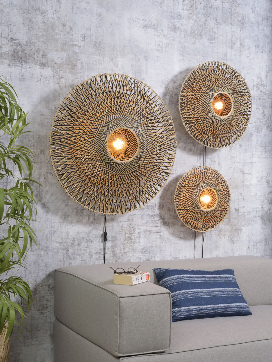 Applique Bali Ø60 cm en Bambou naturel au design naturel par Good & Mojo Applique Bali Ø60 cm en Bambou naturel au design naturel par Good & Mojo
