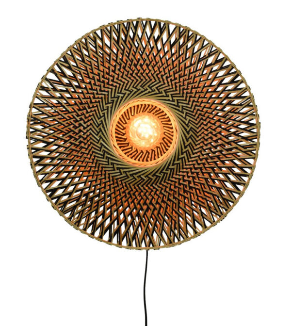 Lampe en bois : lampes à poser, lampadaires et luminaires Applique Bali Ø60 cm en Bambou naturel au design naturel par Good & Mojo