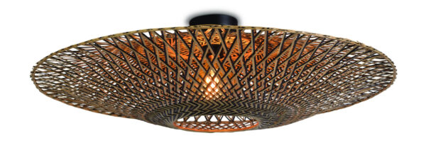 Plafonnier Bali Ø87 cm en Bambou naturel au design naturel par Good & Mojo