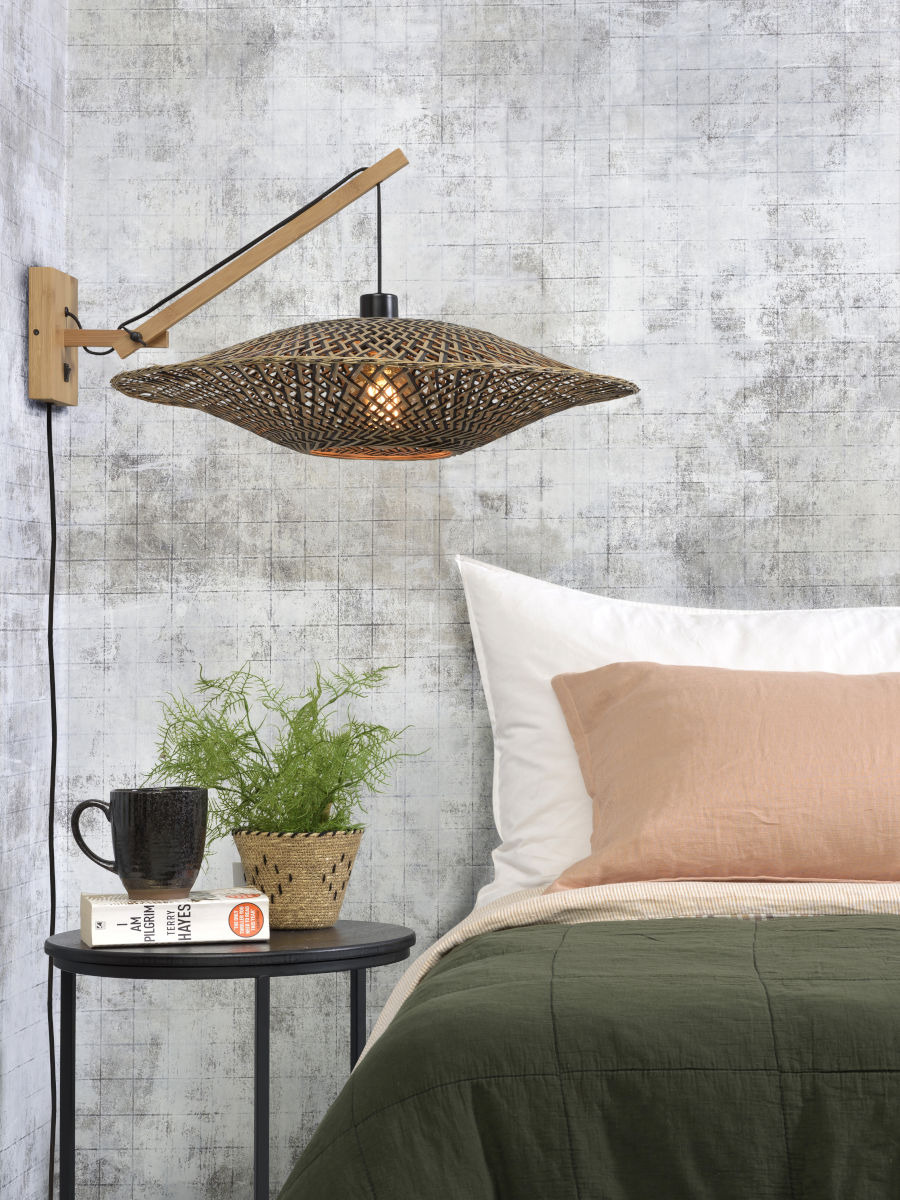 Applique déportée Bali avec abat-jour Ø 60 cm en Bambou naturel au design naturel par Good & Mojo Applique déportée Bali avec abat-jour Ø 60 cm en Bambou naturel au design naturel par Good & Mojo