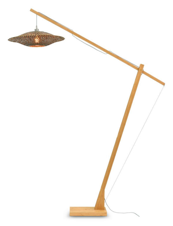 Lampadaire Bali XL avec abat-jour en Bambou naturel au design naturel par Good & Mojo