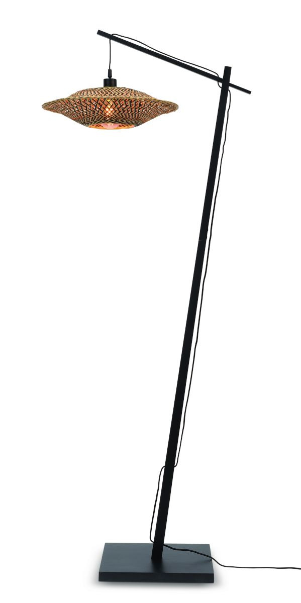 Lampadaire Bali L avec abat-jour en Bambou naturel au design naturel par Good & Mojo