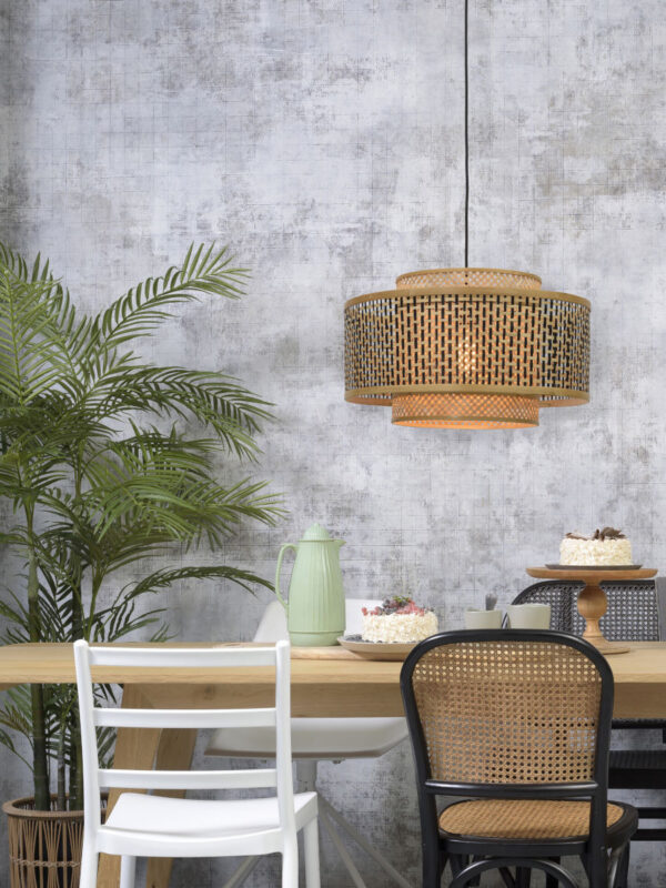 Suspension Bhutan Ø50 cm avec abat-jour en Bambou naturel au design naturel par Good & Mojo
