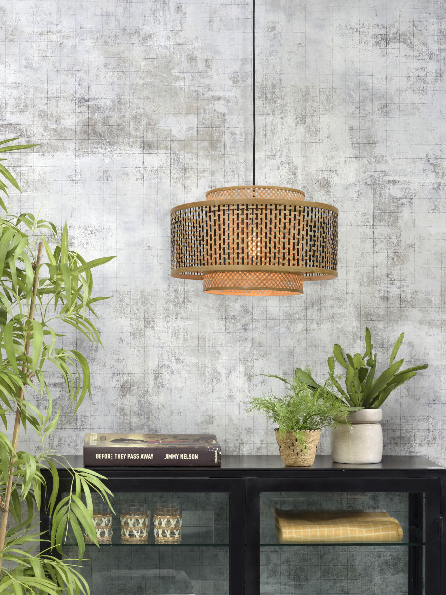 Suspension Bhutan Ø50 cm avec abat-jour en Bambou naturel au design naturel par Good & Mojo Suspension Bhutan Ø50 cm avec abat-jour en Bambou naturel au design naturel par Good & Mojo