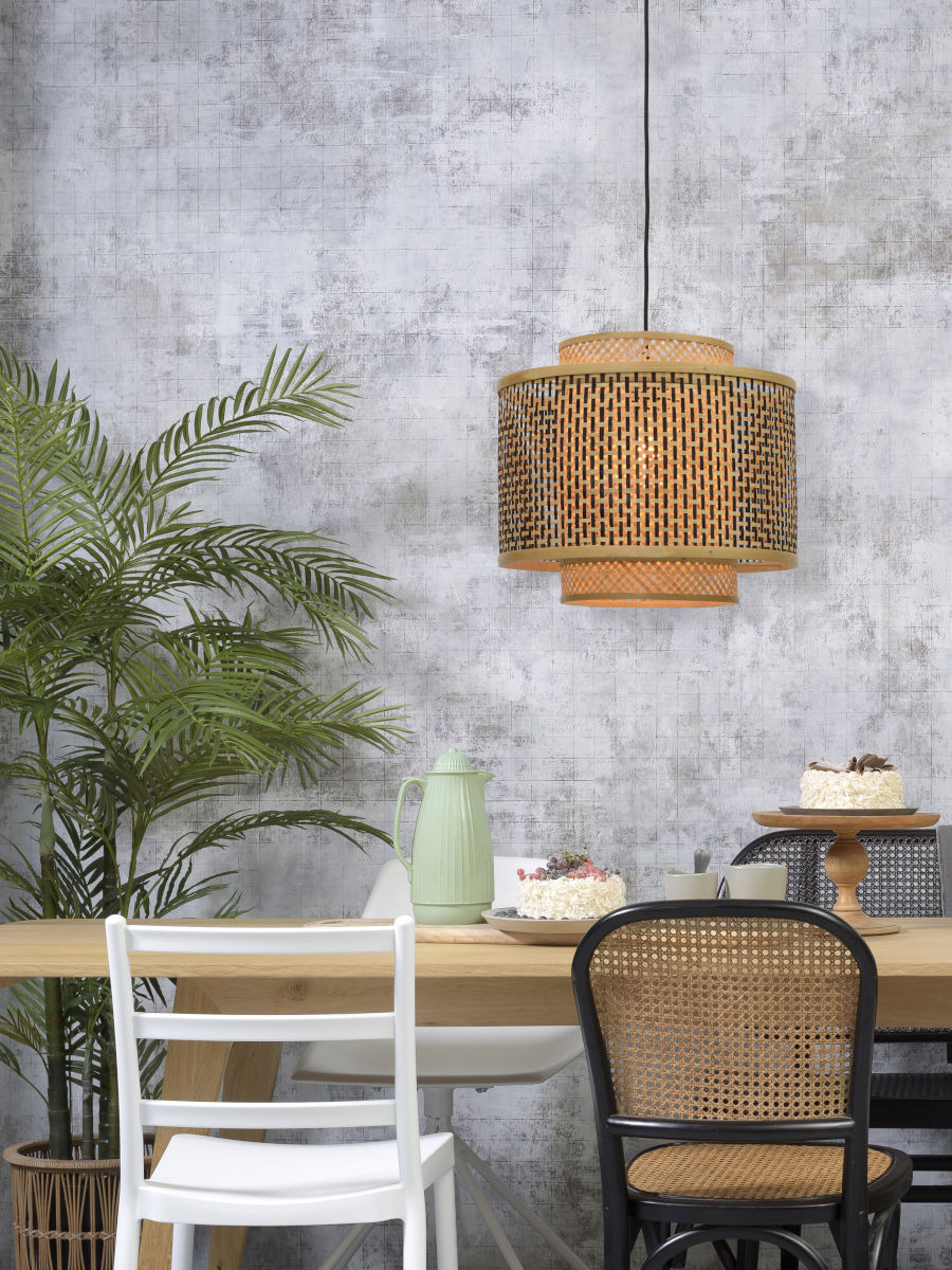 Suspension Bhutan Ø40 cm avec abat-jour en Bambou naturel au design naturel par Good & Mojo Suspension Bhutan Ø40 cm avec abat-jour en Bambou naturel au design naturel par Good & Mojo