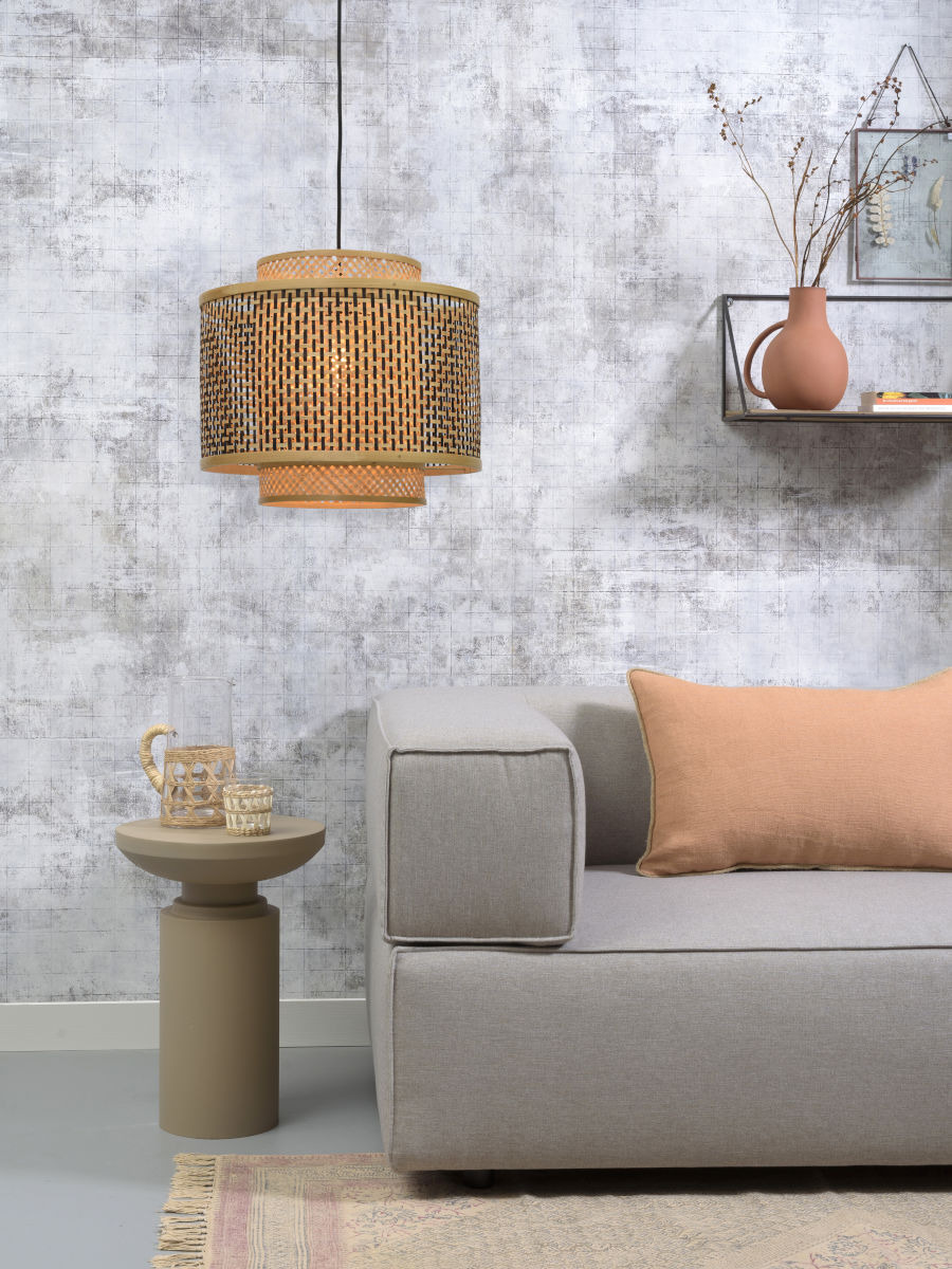 Suspension Bhutan Ø40 cm avec abat-jour en Bambou naturel au design naturel par Good & Mojo Suspension Bhutan Ø40 cm avec abat-jour en Bambou naturel au design naturel par Good & Mojo