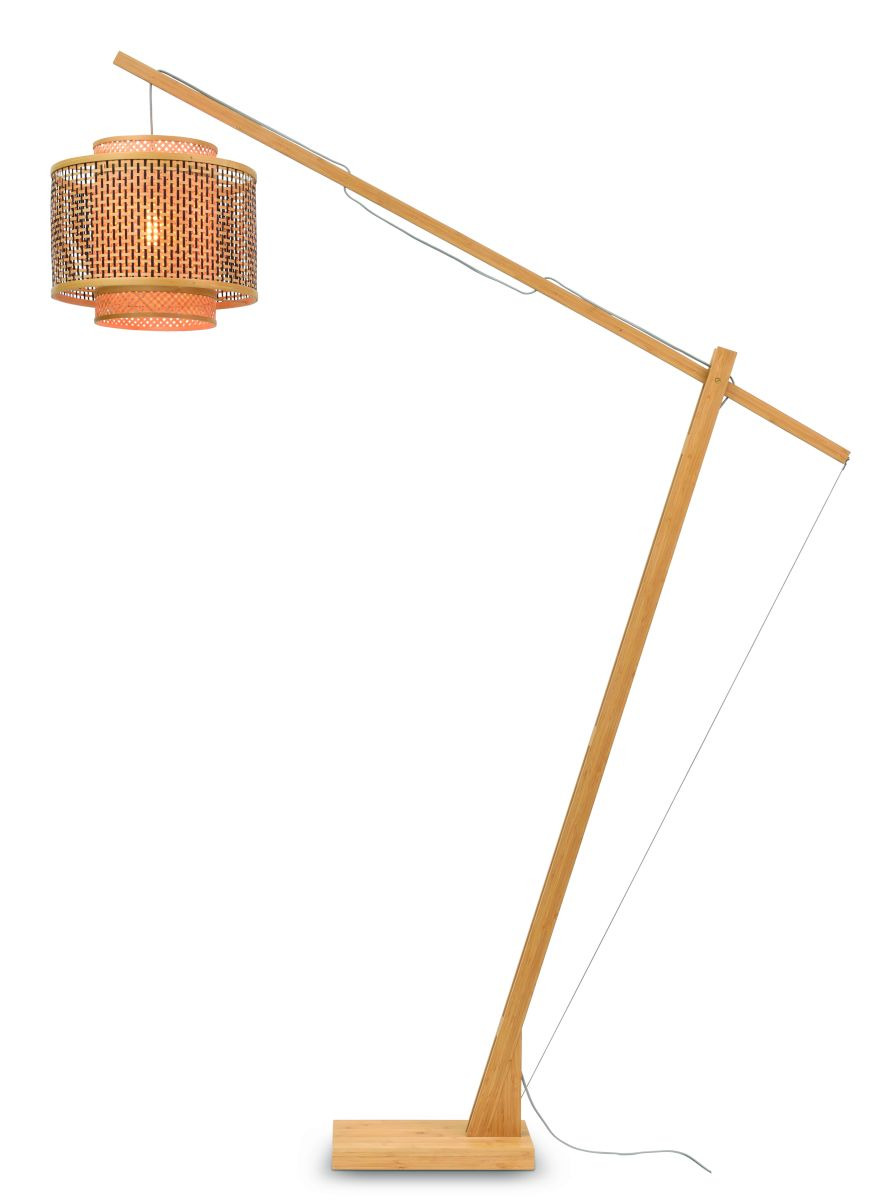 Lampadaire Bhutan XL avec abat-jour en Bambou naturel au design naturel par Good & Mojo