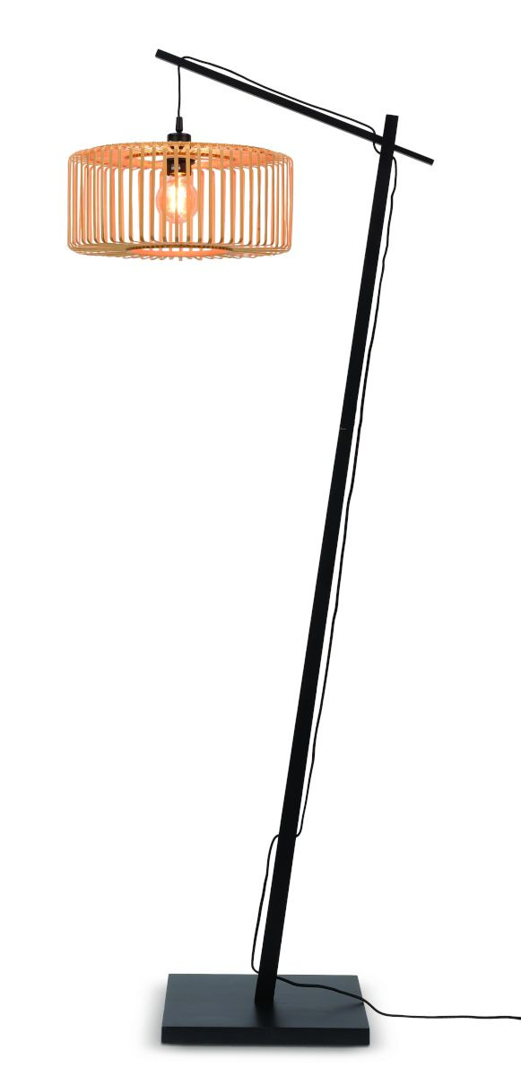Lampadaire Bromo avec abat-jour en Bambou naturel au design naturel par Good & Mojo