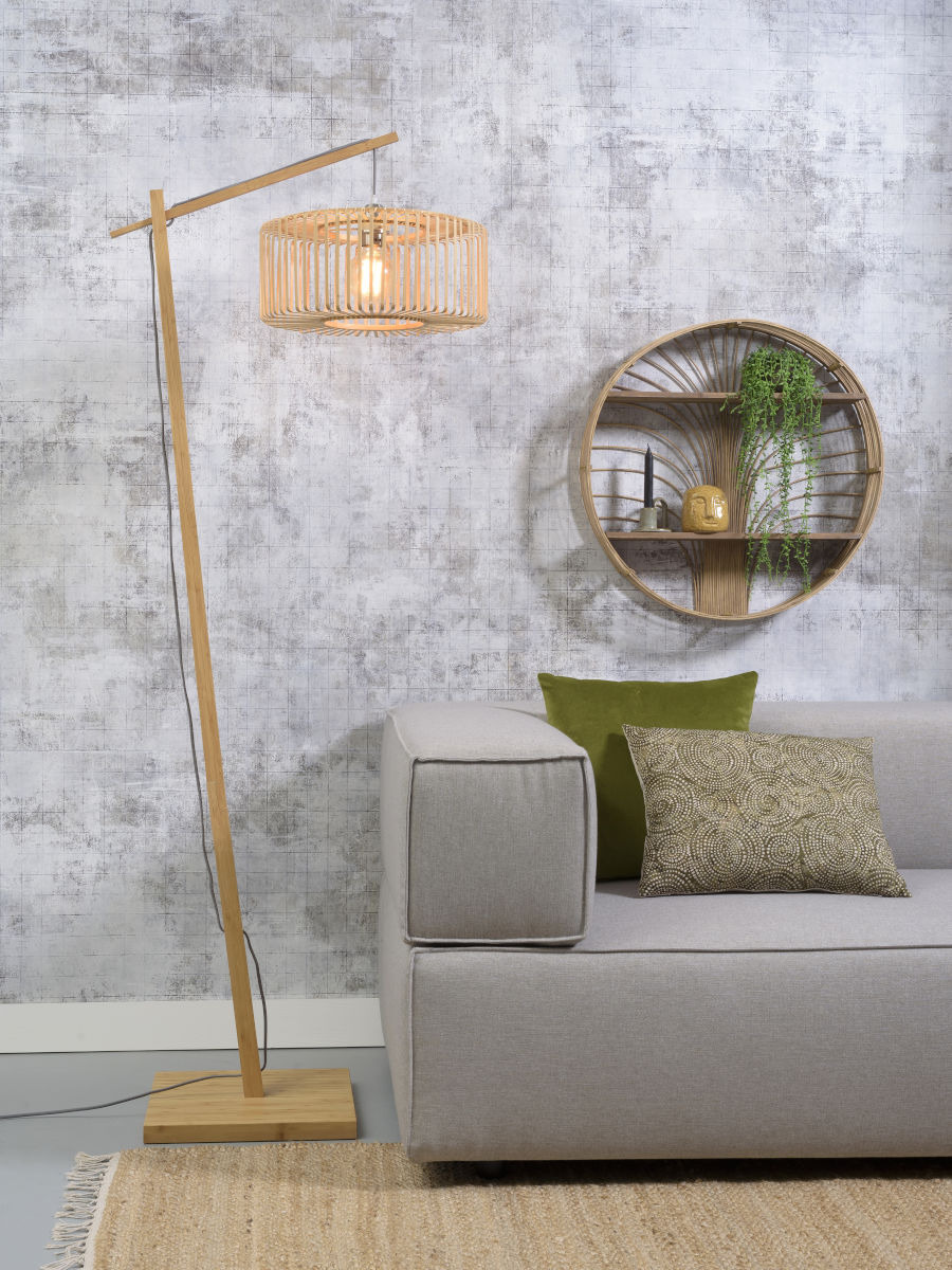 Lampadaire Bromo avec abat-jour en Bambou naturel au design naturel par Good & Mojo Lampadaire Bromo avec abat-jour en Bambou naturel au design naturel par Good & Mojo