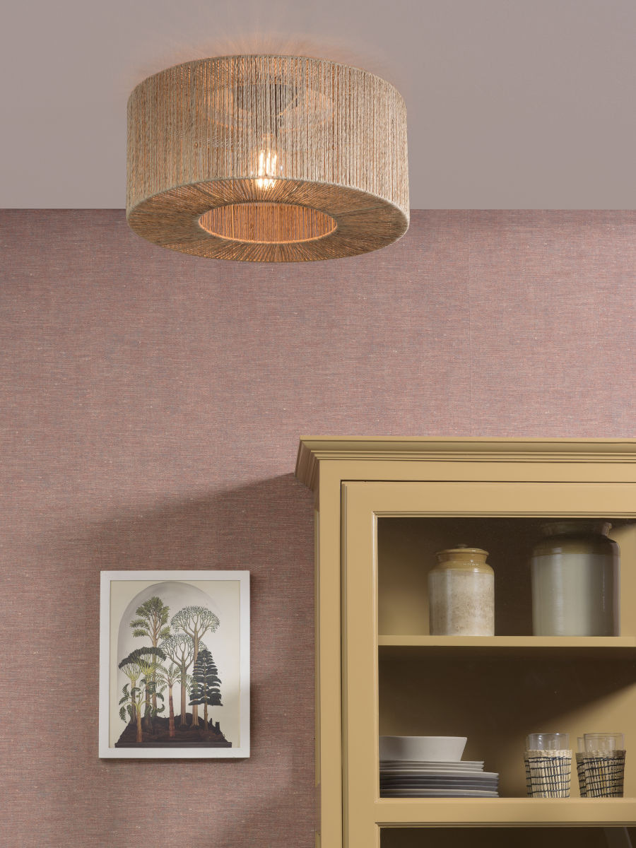 Plafonnier Iguazu en jute au design naturel par Good & Mojo