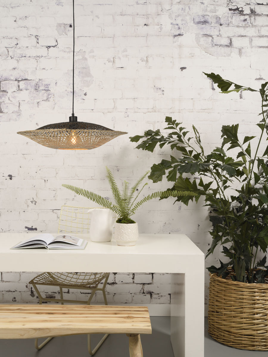 Suspension Kalimantan Flat Ø44cm en Bambou naturel au design naturel par Good & Mojo