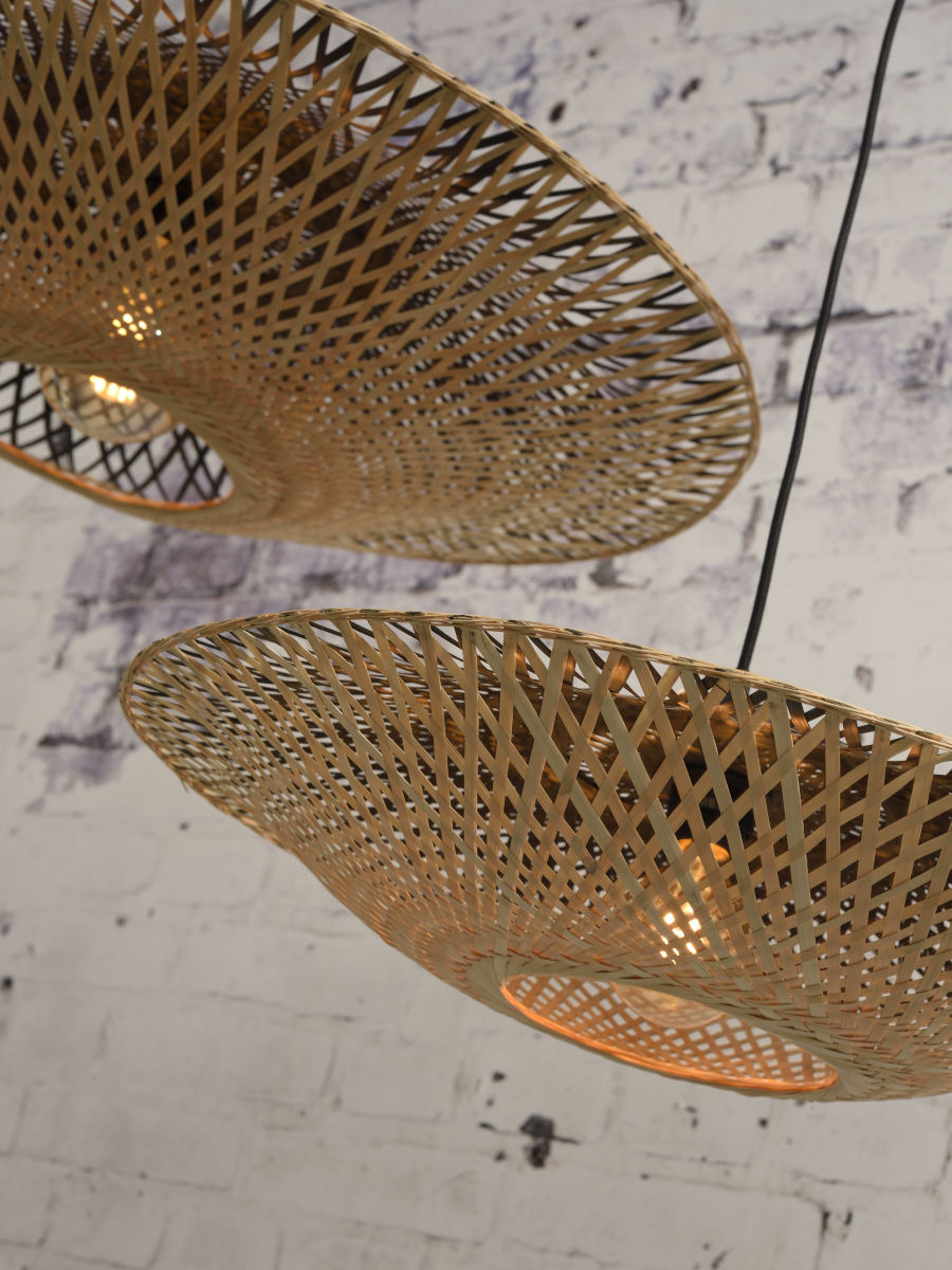 Suspension Kalimantan Flat Ø44cm en Bambou naturel au design naturel par Good & Mojo Suspension Kalimantan Flat Ø44cm en Bambou naturel au design naturel par Good & Mojo