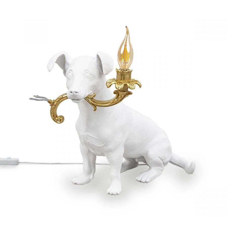 Lampe Rio Lamp chien blanc Seletti Marcantonio