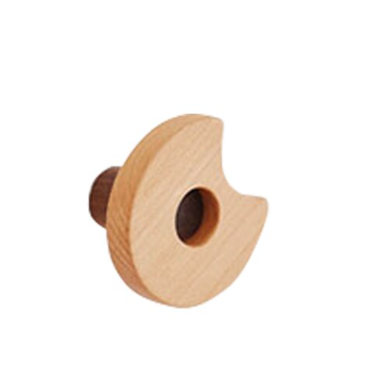 Patère murale en forme de biscuit au design original en bois