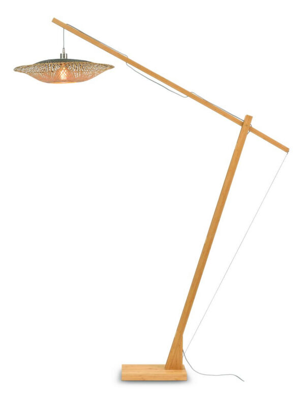 Lampadaire Kalimantan XL avec abat-jour en Bambou naturel au design naturel par Good & Mojo