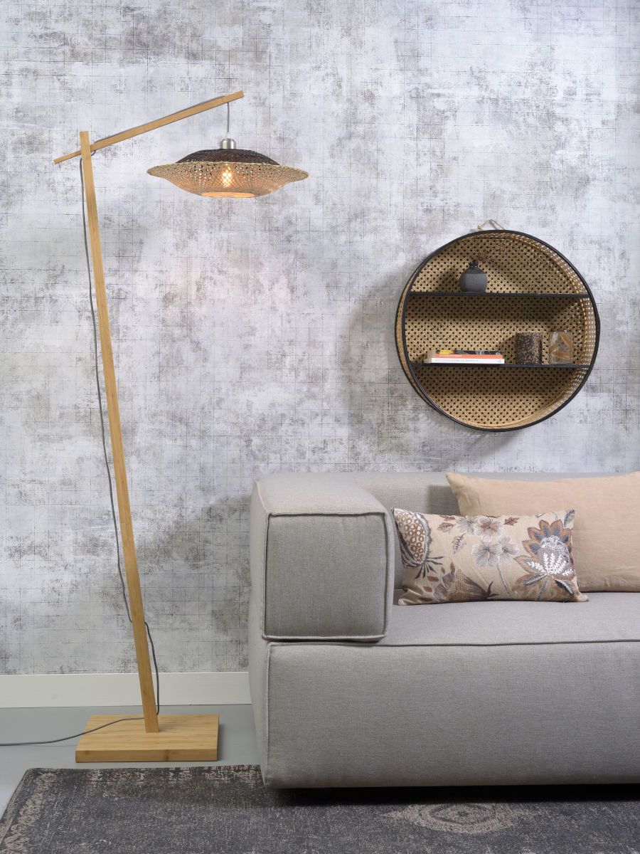 Lampadaire Kalimantan avec abat-jour en Bambou naturel au design naturel par Good & Mojo Lampadaire Kalimantan avec abat-jour en Bambou naturel au design naturel par Good & Mojo