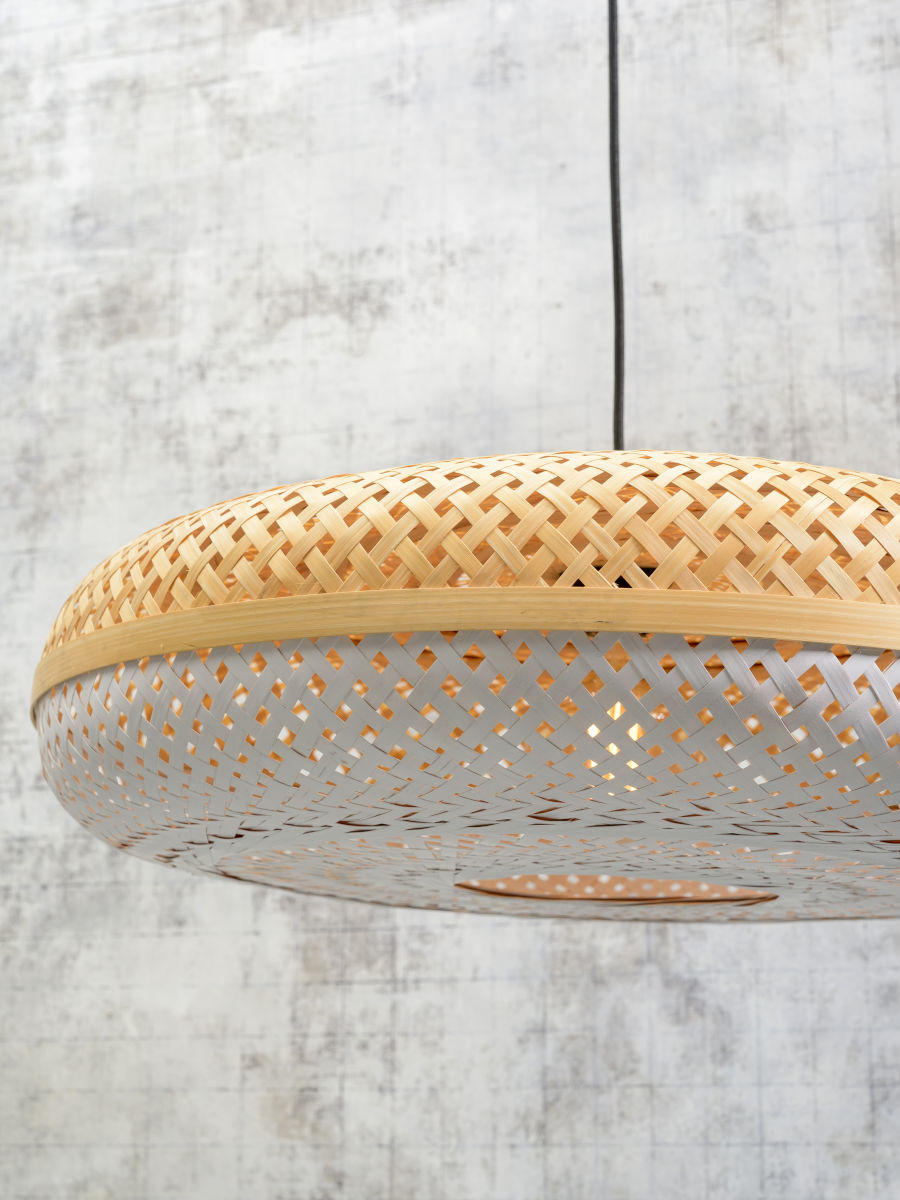 Applique déportée double Palawan avec abat-jour en bambou naturel au design naturel par Good & Mojo Applique déportée double Palawan avec abat-jour en bambou naturel au design naturel par Good & Mojo