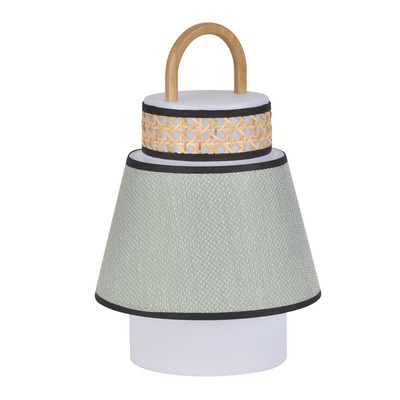 Baladeuse Singapour en cannage & lin naturel par Market Set Baladeuse Singapour en cannage & lin naturel par Market Set