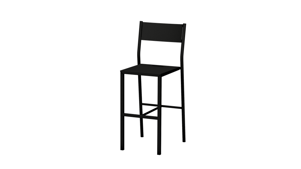 Chaise haute Take en acier par Luc Jozancy x Matière grise Chaise haute Take en acier par Luc Jozancy x Matière grise