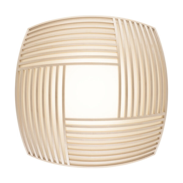 Plafonnier Kuulto au design scandinave en bois naturel par Secto Design
