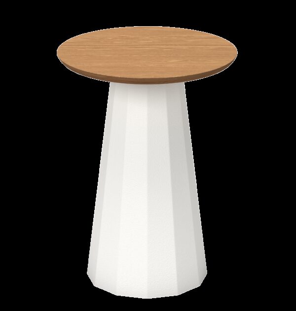 Tabouret Ankara en acier avec assise en chêne par Constance Guisset x Matière grise