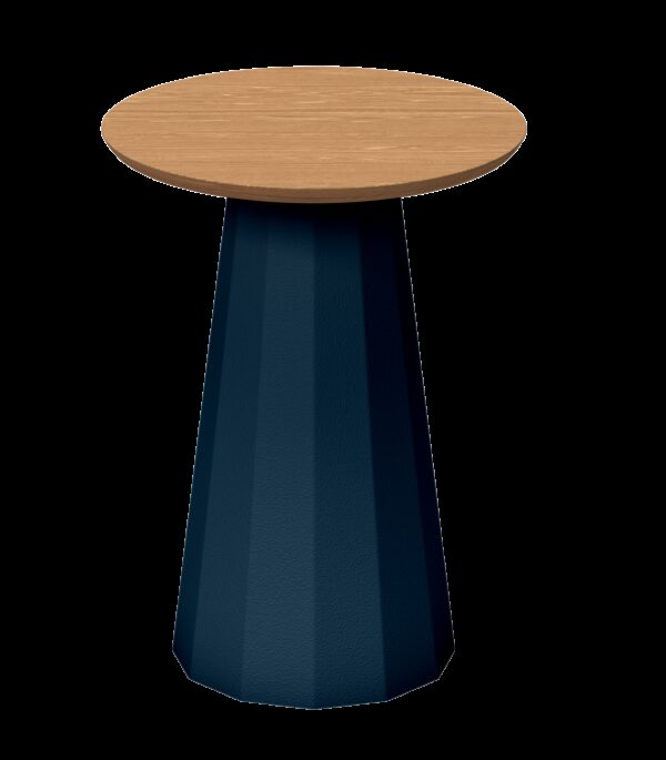 Tabouret Ankara en acier avec assise en chêne par Constance Guisset x Matière grise