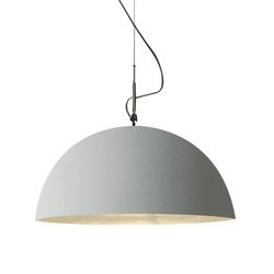Suspension contemporaine Mezza luna cemento Ø70cm avec effet béton Suspension contemporaine Mezza luna cemento Ø70cm avec effet béton