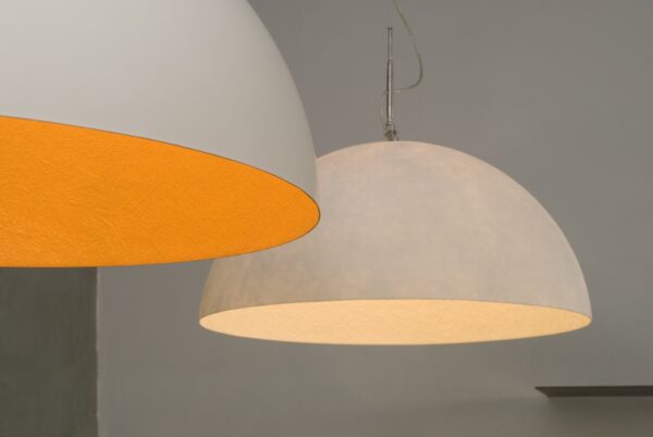 Suspension contemporaine Mezza luna Ø70cm Blanc moderne