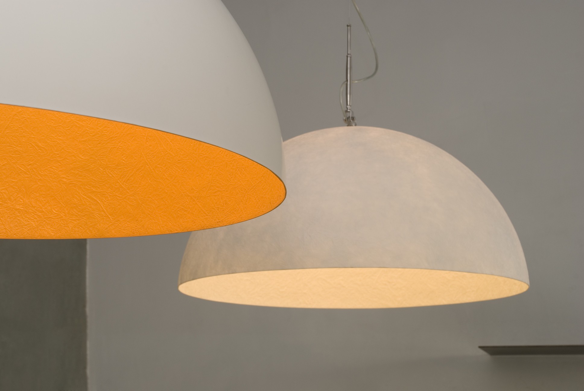 Suspension contemporaine Mezza luna Ø70cm Blanc moderne